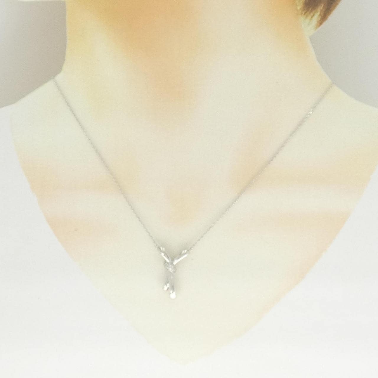 K18WG ダイヤモンド ネックレス 0.09CT
