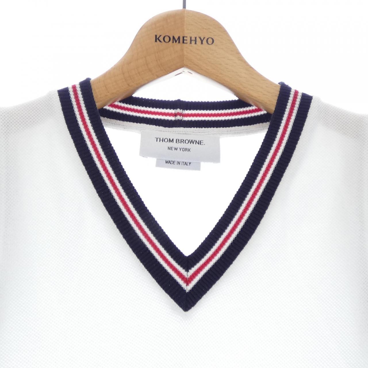 トムブラウン THOM BROWNE クラシック ピケ ストライプVネック テニスドレス FJD108A ワンピース