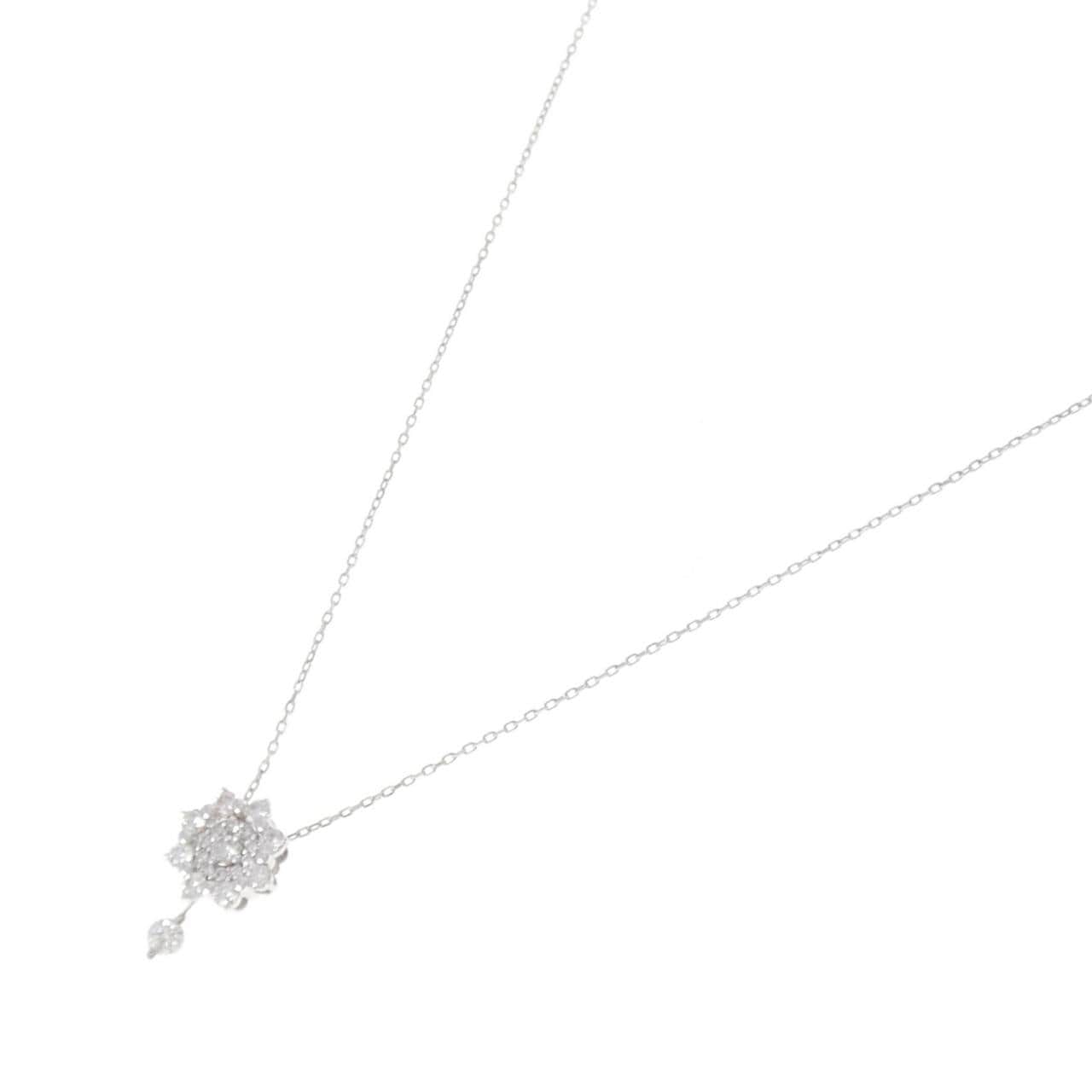 K18WG 2WAY ダイヤモンド ネックレス 0.53CT