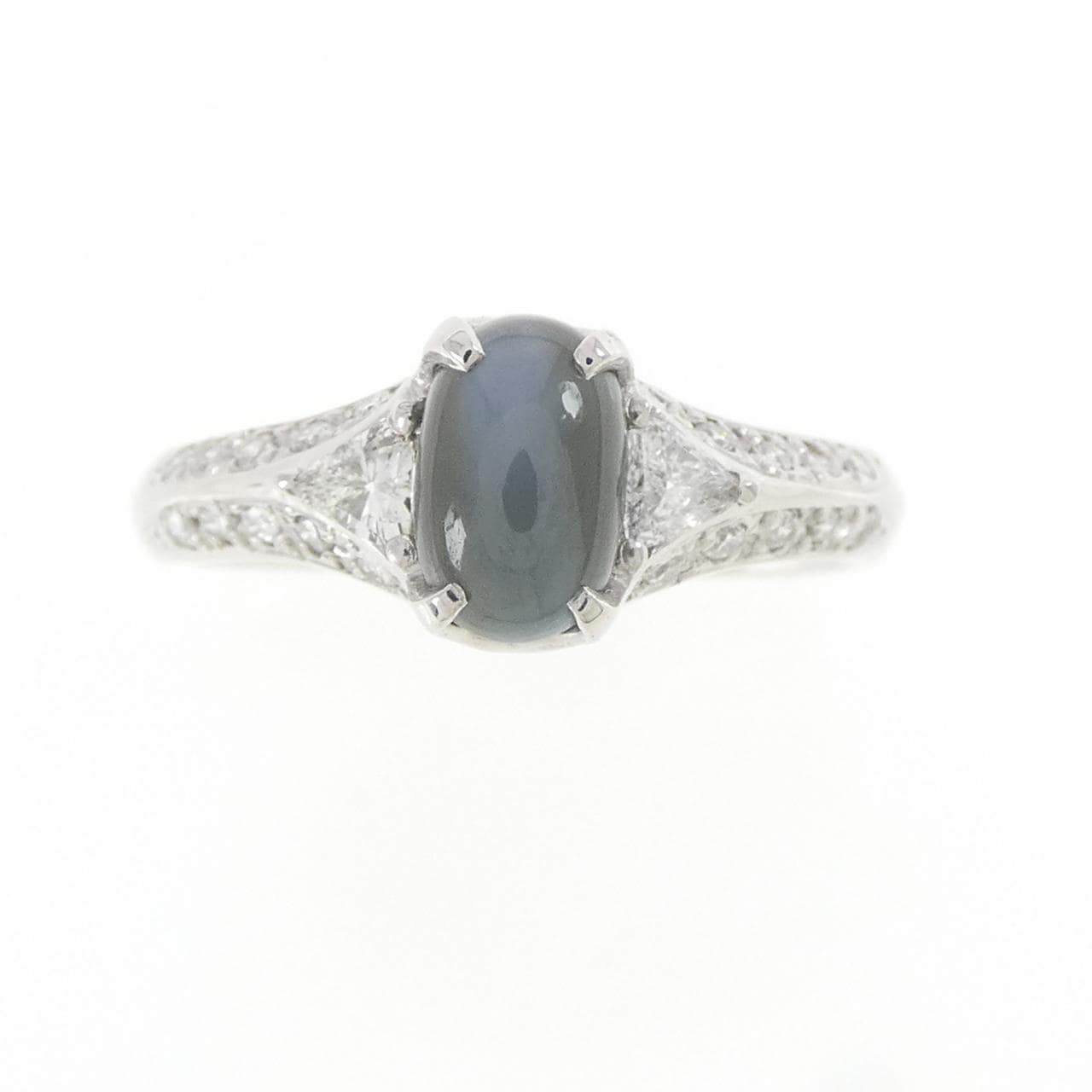 PT900 アレキサンドライトキャッツアイ リング 1.714CT