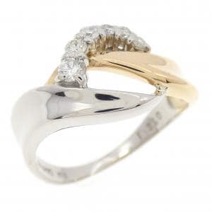 PT900/K18YG ダイヤモンド リング 0.16CT