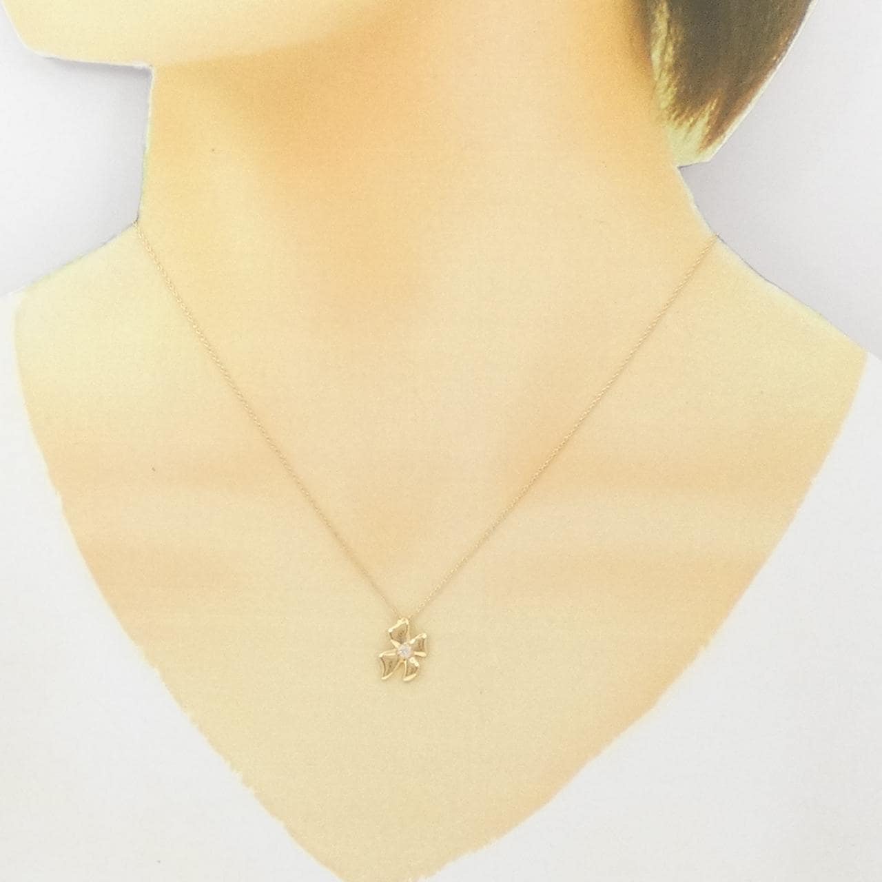 K18YG 花朵钻石项链 0.05CT