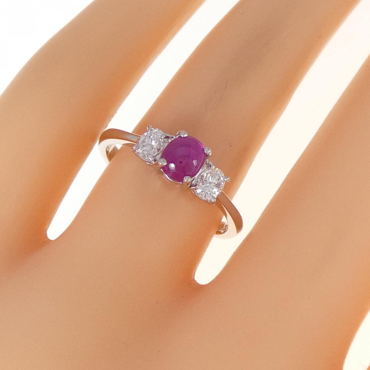 PT900星形红宝石戒指0.93CT