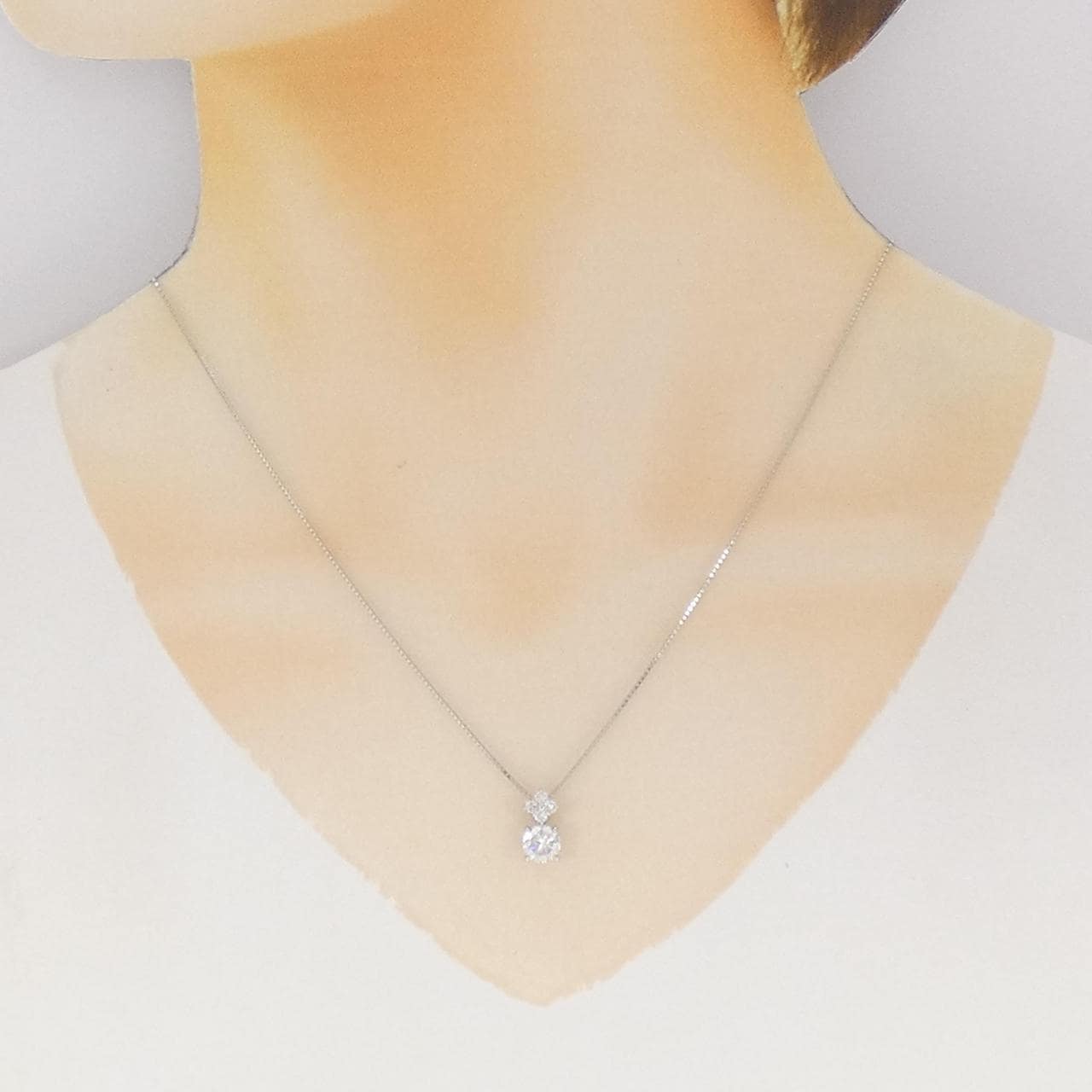 PT900/PT850 ダイヤモンド ネックレス 0.890CT G SI2 Good