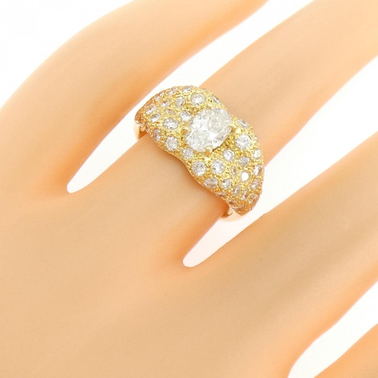 K18YG ダイヤモンド リング 0.70CT