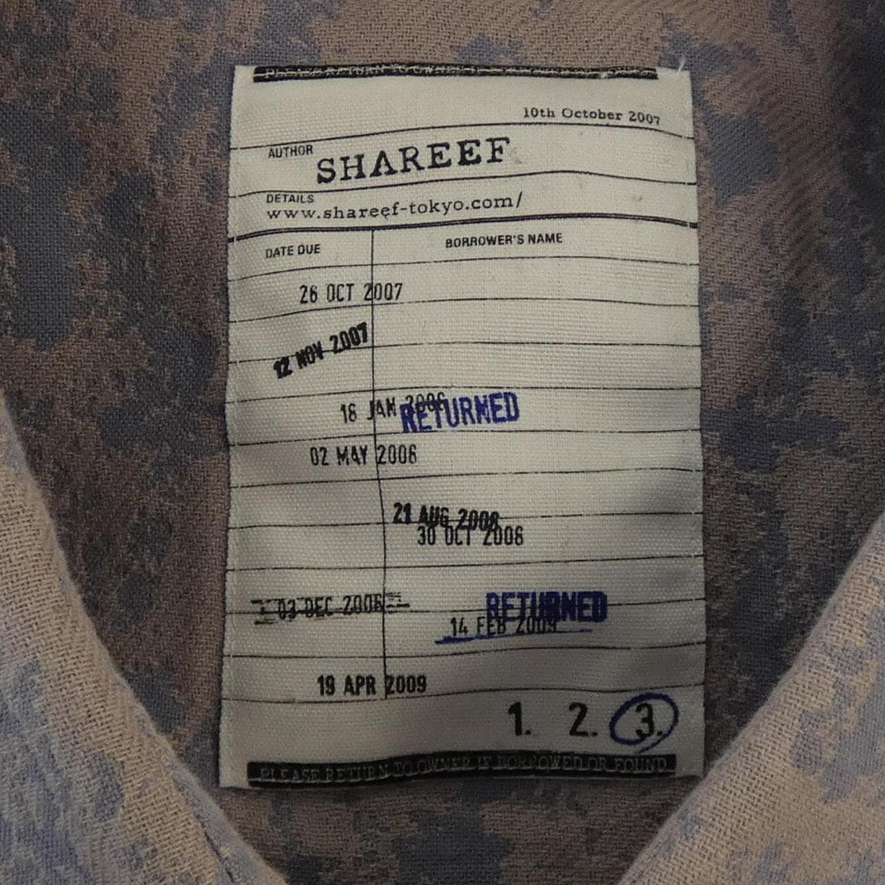 シャリーフ SHAREEF シャツ