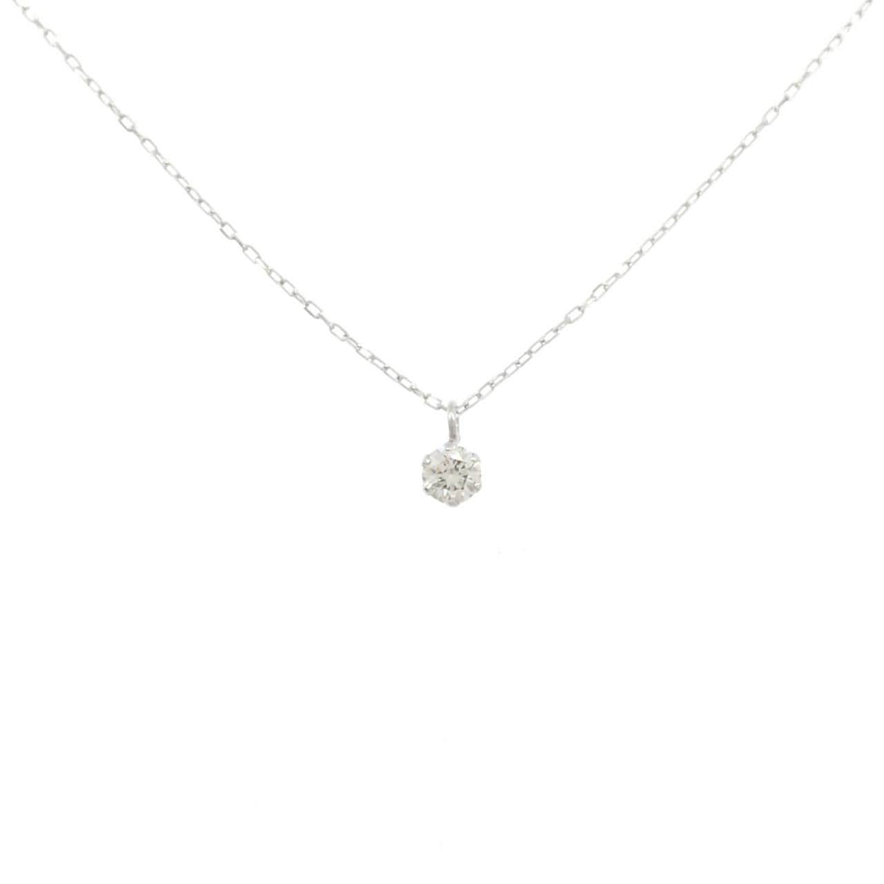 PT900/PT850 ソリティア ダイヤモンド ネックレス 0.07CT