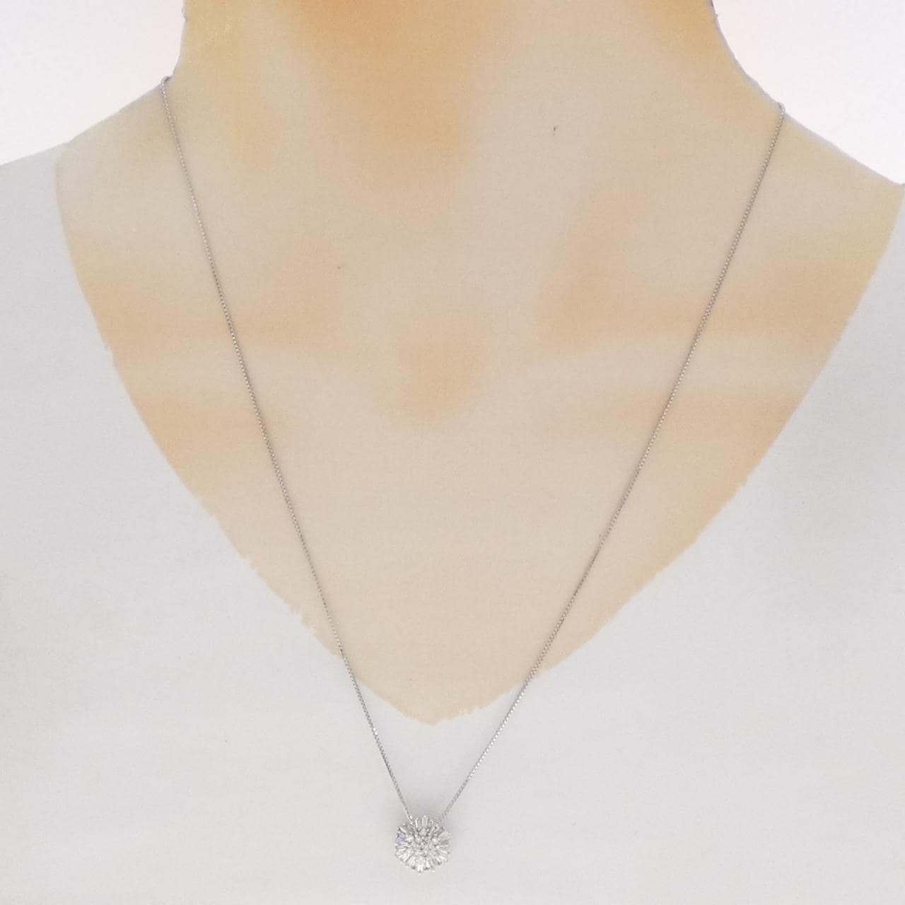 K18WG ダイヤモンド ネックレス 0.45CT