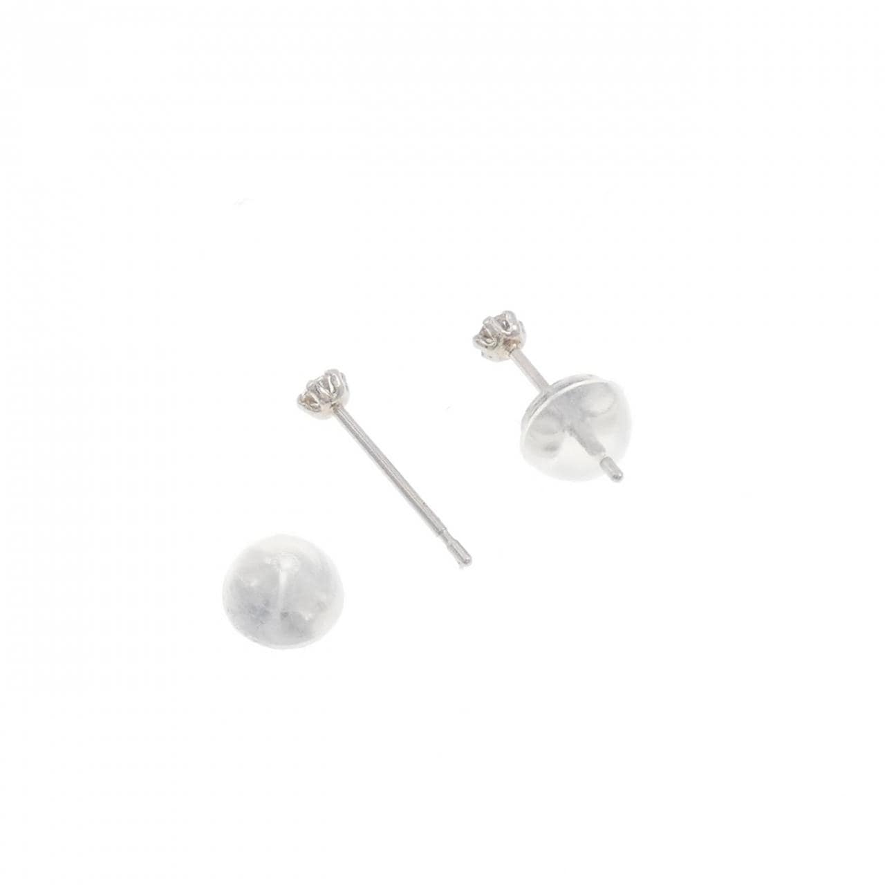 PT900 ソリティア ダイヤモンド ピアス 0.1CT