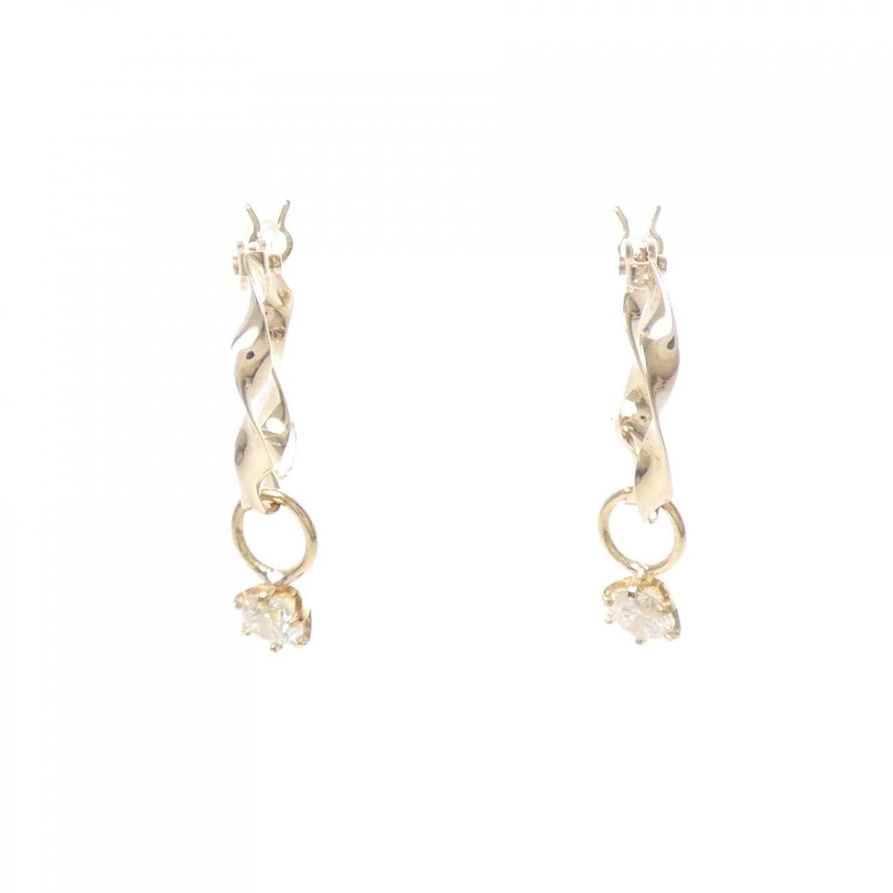 K10YG/K18YG ダイヤモンド ピアス 0.10CT
