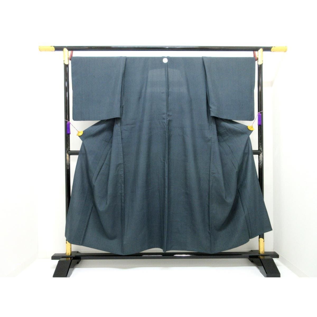 単衣男物　きもの羽織２点セット　丸に剣三ツ星　キングサイズ