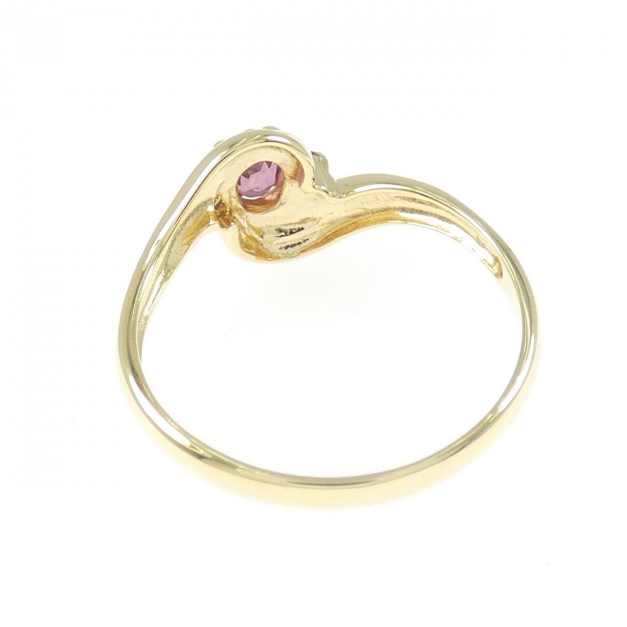 K18YG红宝石戒指