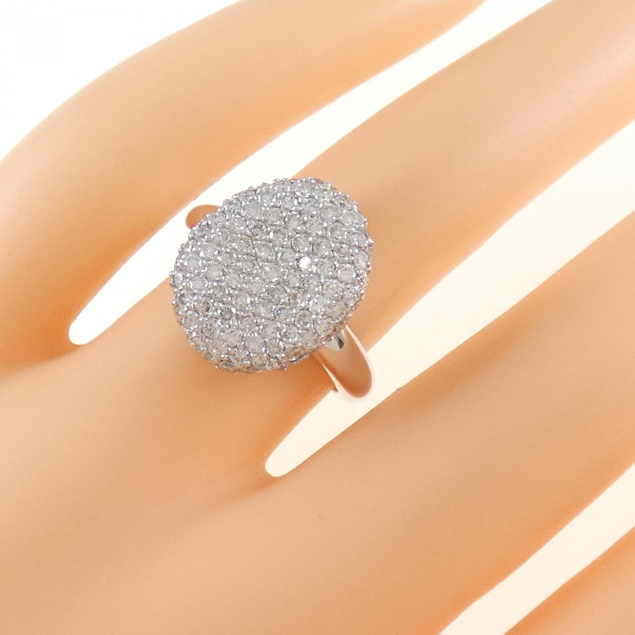 K18WG Pave Diamond Ring 1.20CT