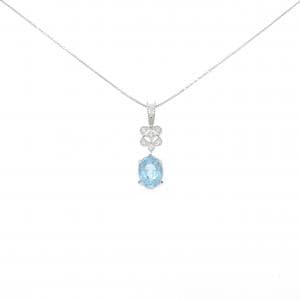 PT900/PT850 ブルートパーズ ネックレス 3.01CT