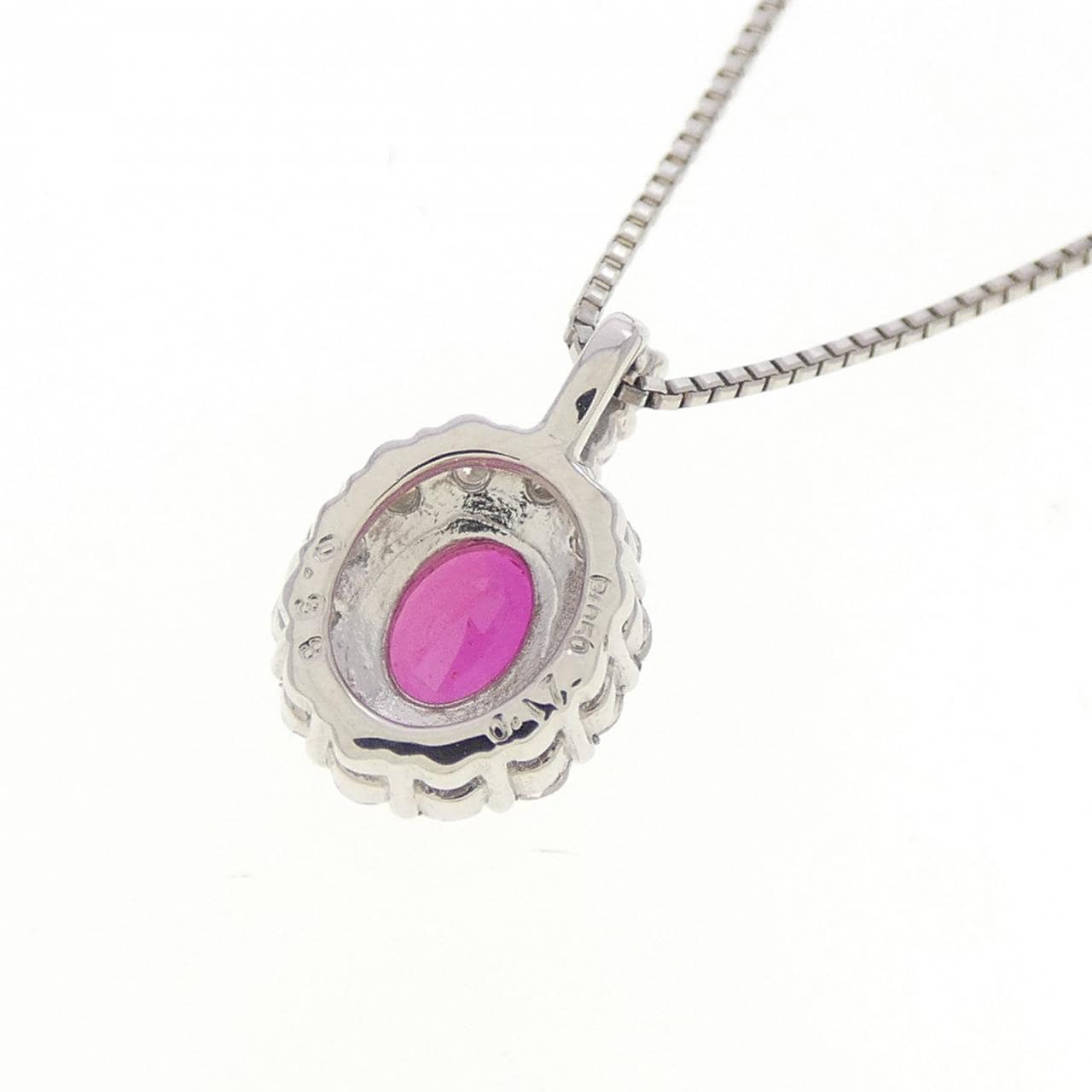 PT950/PT850 ルビー ネックレス 0.38CT