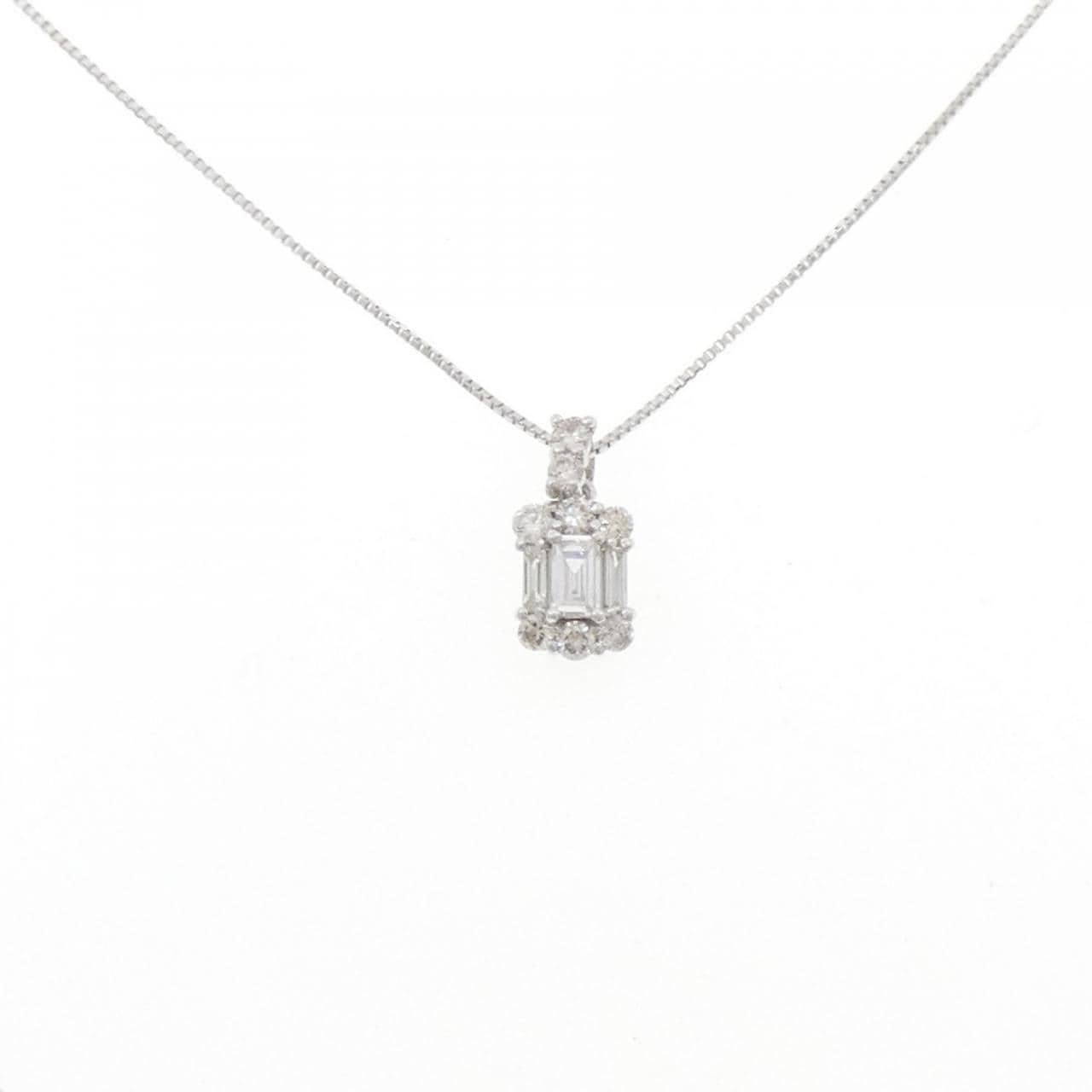 K18WG ダイヤモンド ネックレス 0.30CT