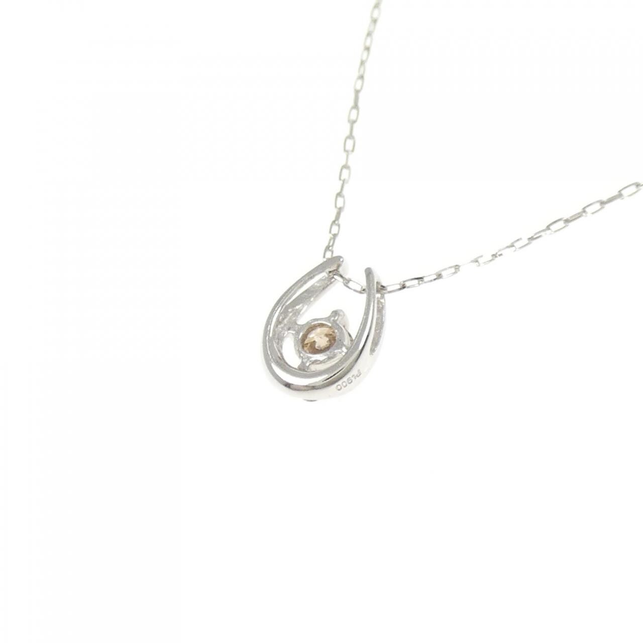 PT900 Diamond Necklace 0.10CT