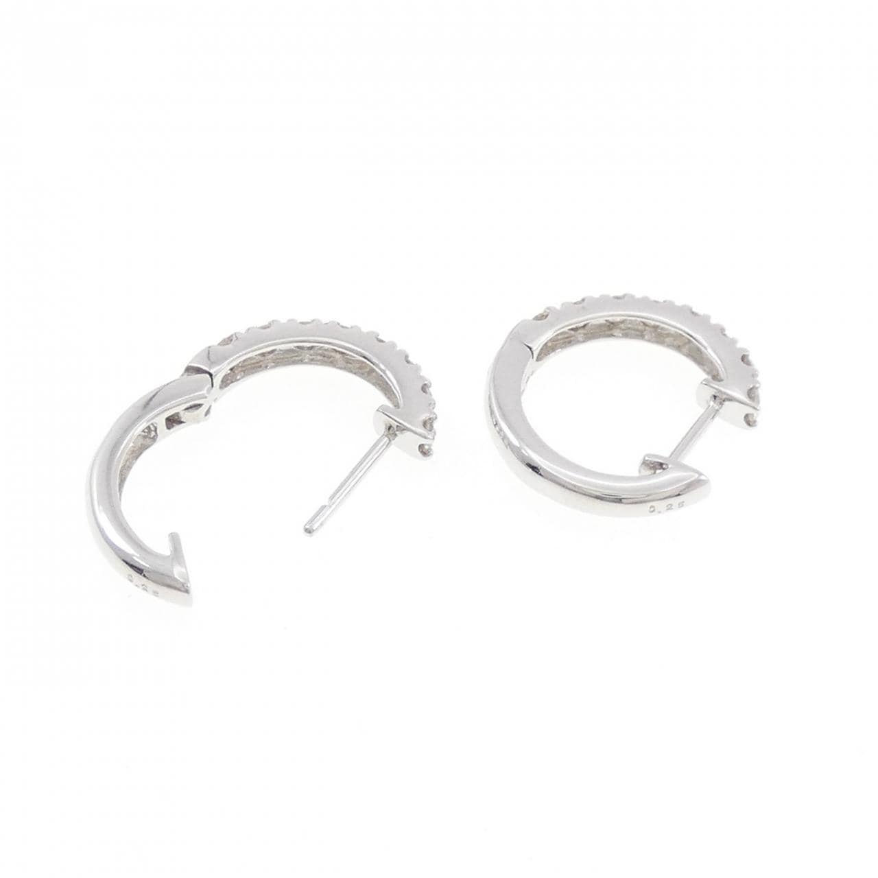 K18WG ダイヤモンド ピアス 0.50CT