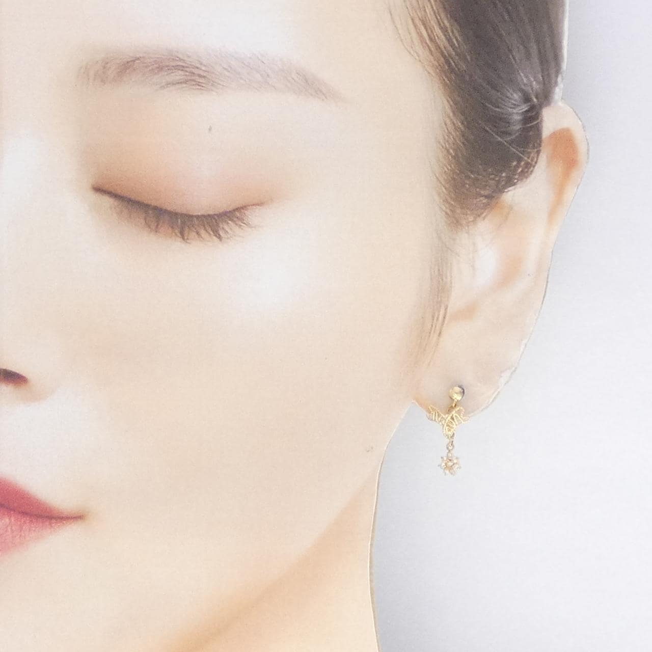 K18YG ダイヤモンド ピアス 0.14CT