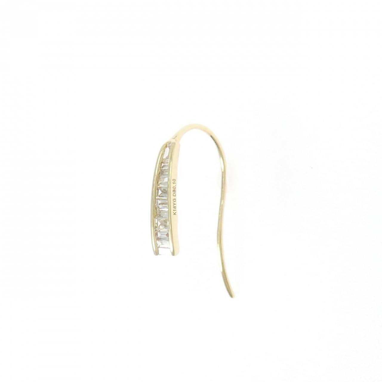 K18YG钻石耳环 0.10CT单耳