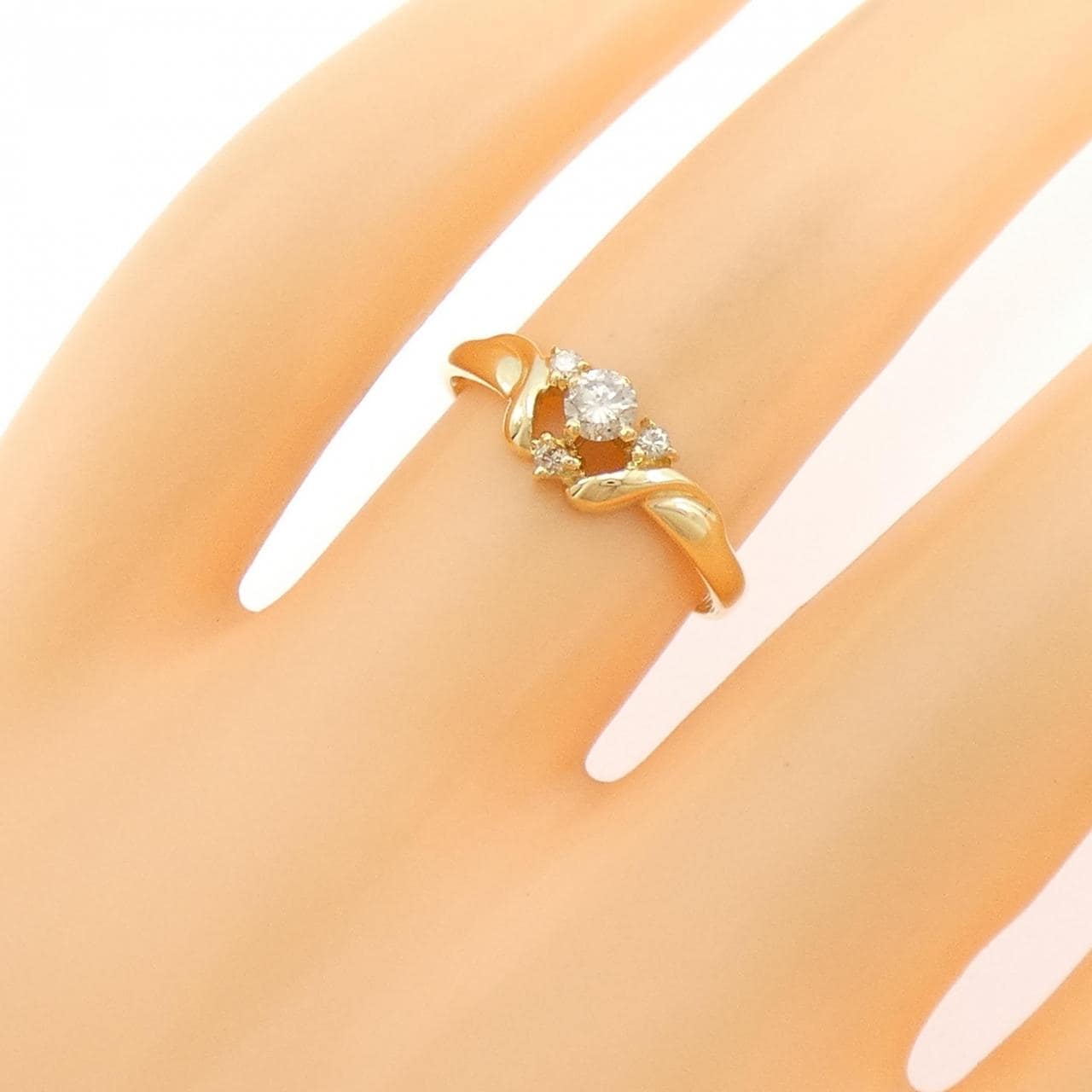 K18YG ダイヤモンド リング 0.17CT