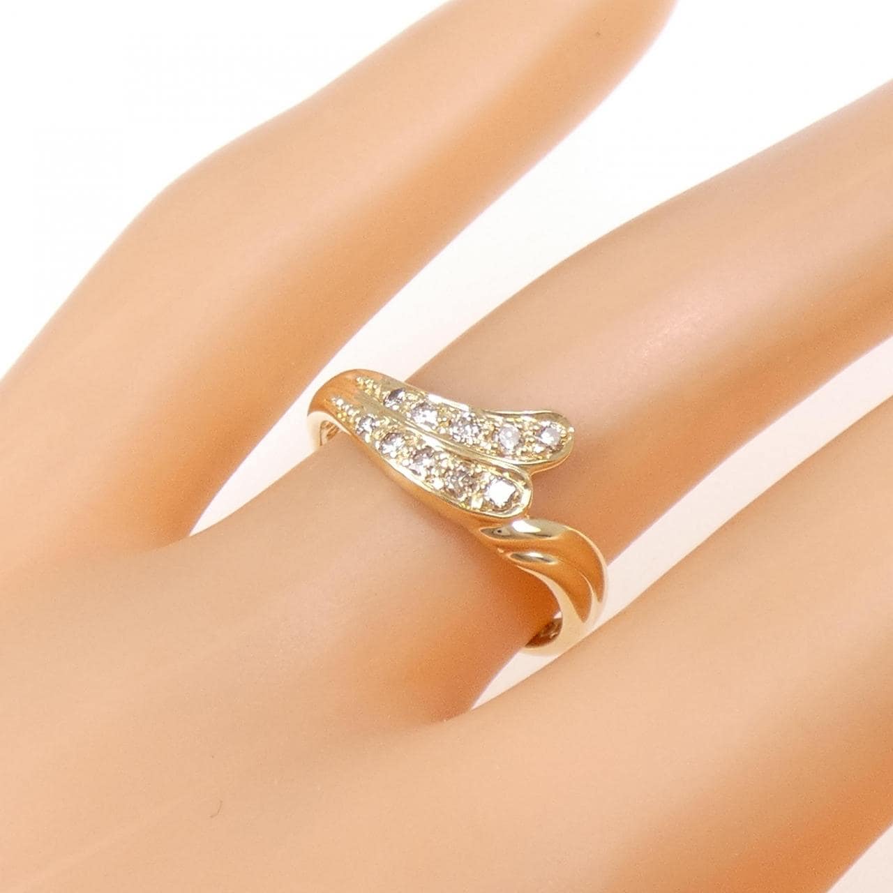 K18YG ダイヤモンド リング 0.15CT