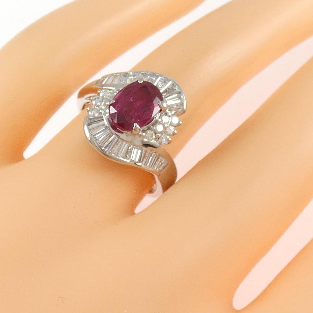 PT850 ルビー リング 1.453CT