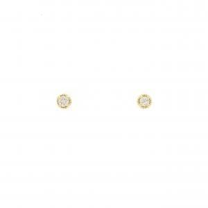 K18YG ソリティア ダイヤモンド ピアス 0.06CT