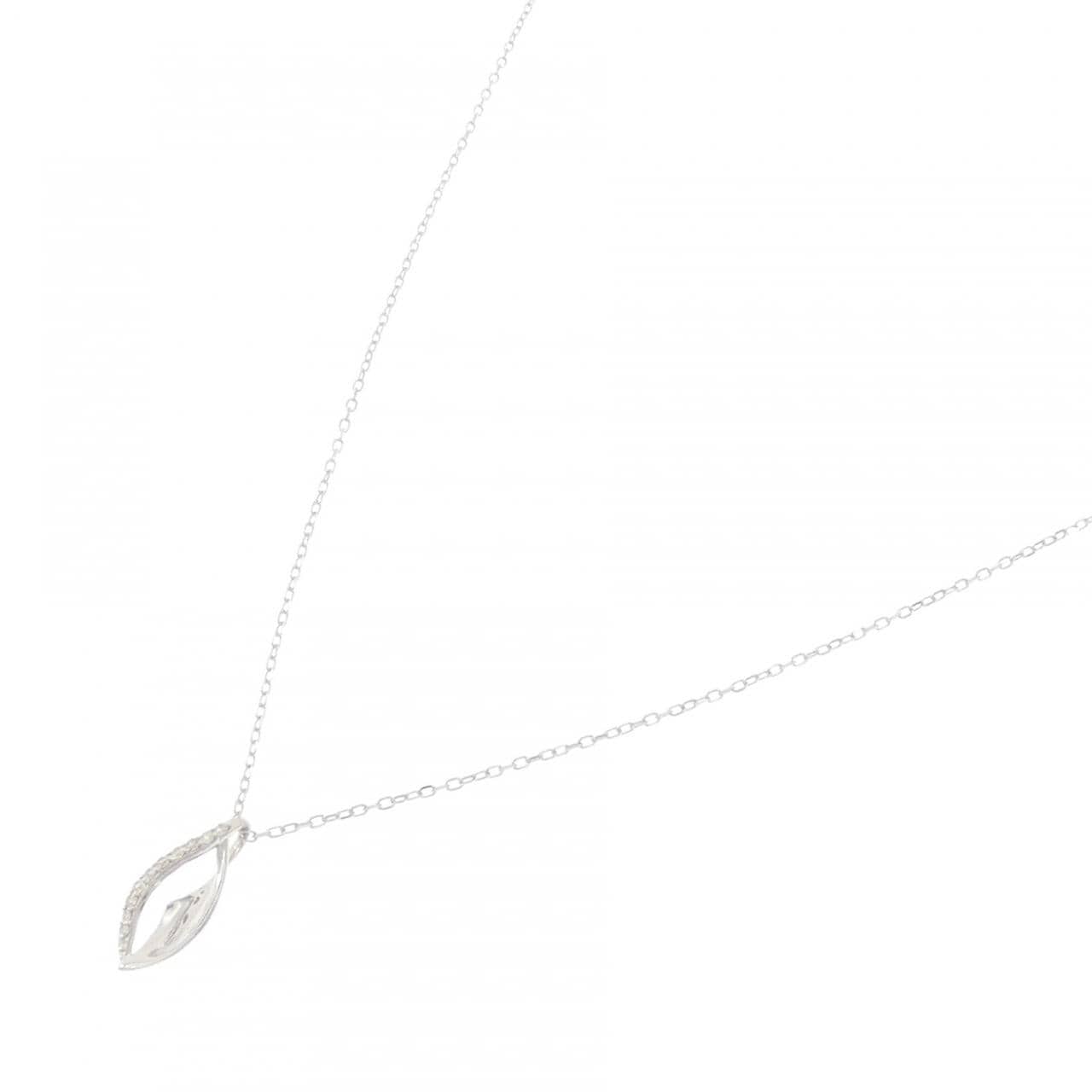 K18WG ダイヤモンド ネックレス 0.06CT