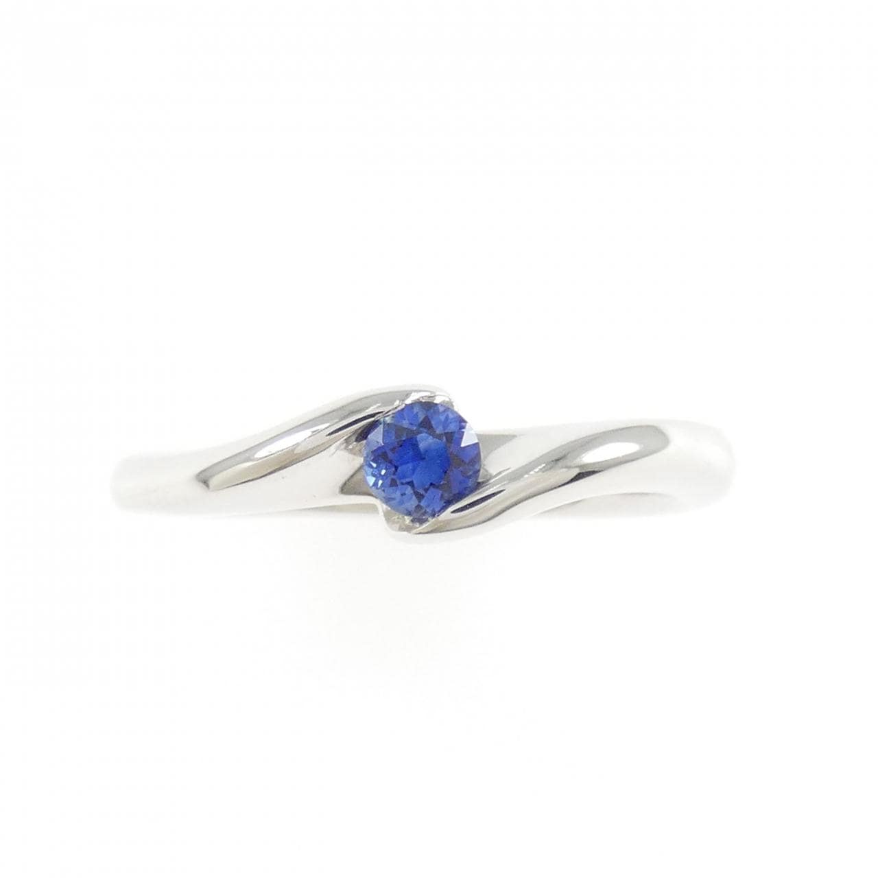 K18WG サファイヤ リング 0.18CT