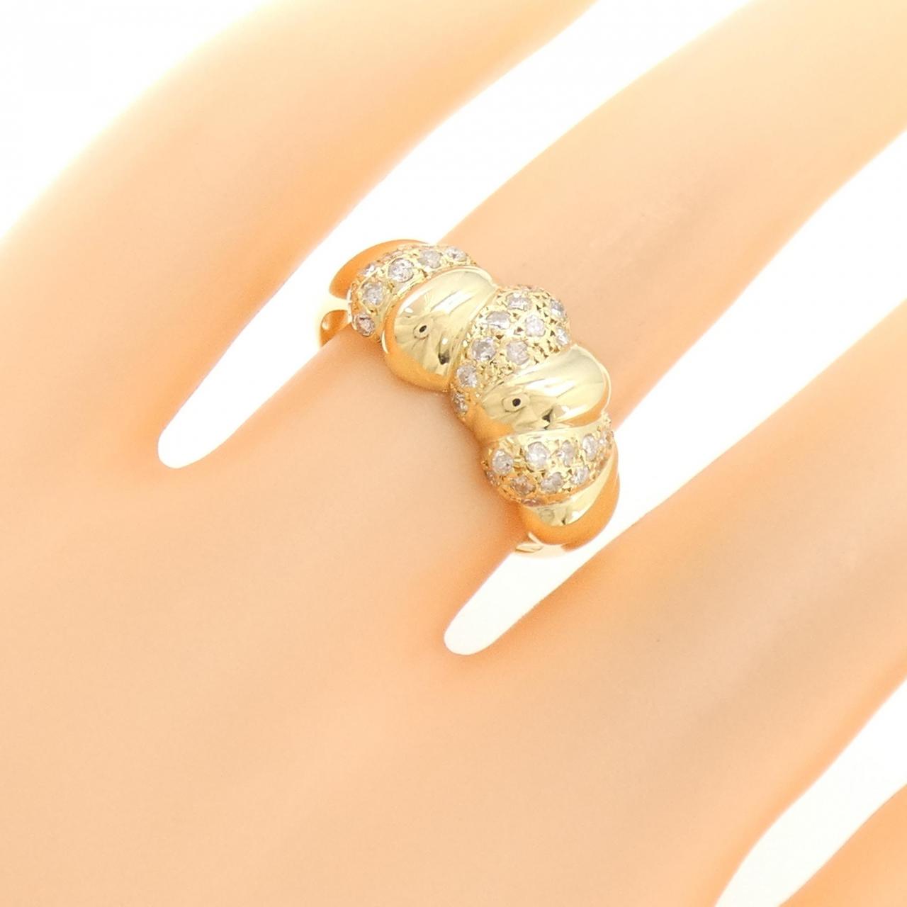 K18YG ダイヤモンド リング 0.33CT