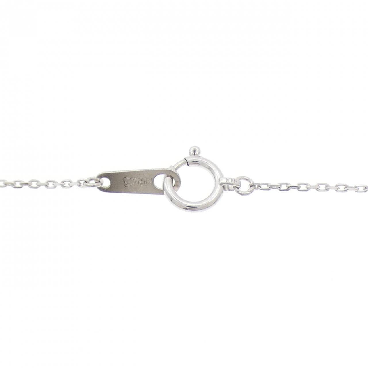 K18WG ハート ダイヤモンド ネックレス