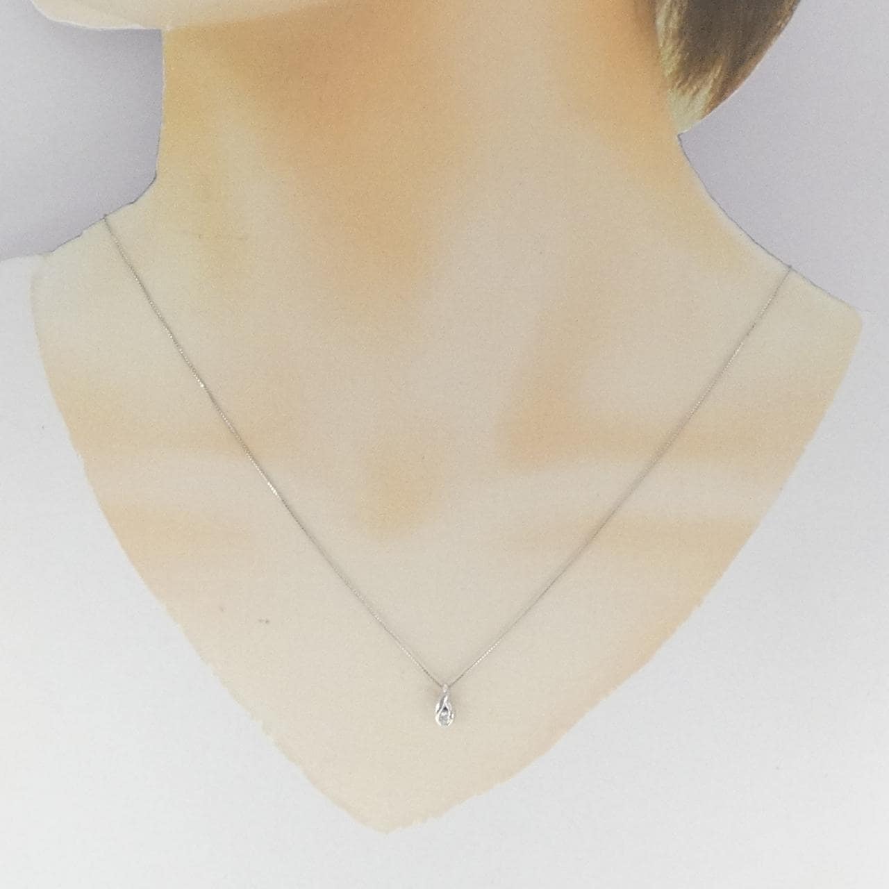 K18WG ダイヤモンド ネックレス 0.07CT