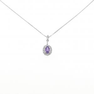 K18WG サファイヤ ネックレス 0.61CT