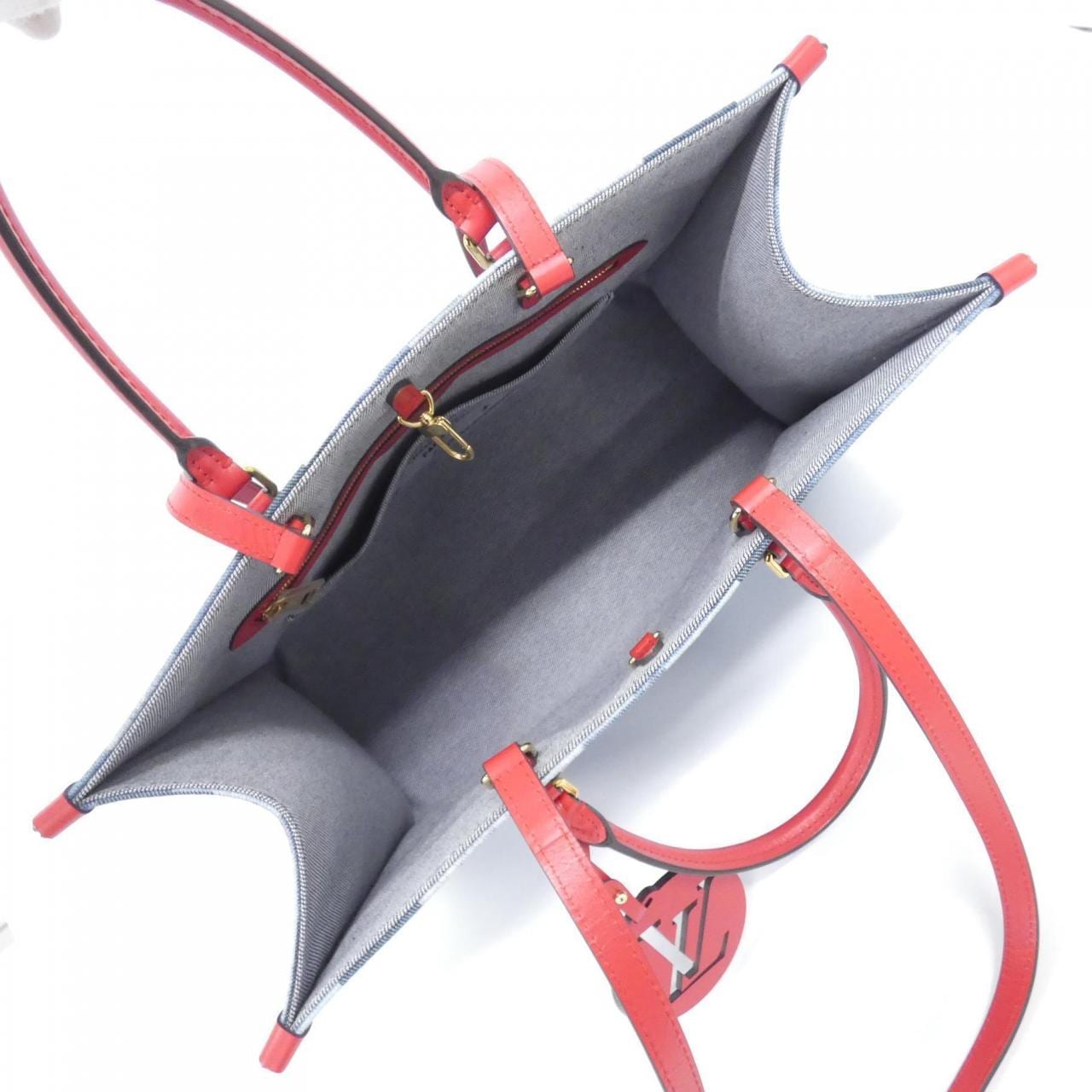 ルイヴィトン デニム モノグラム オンザゴー GM M44992 バッグ