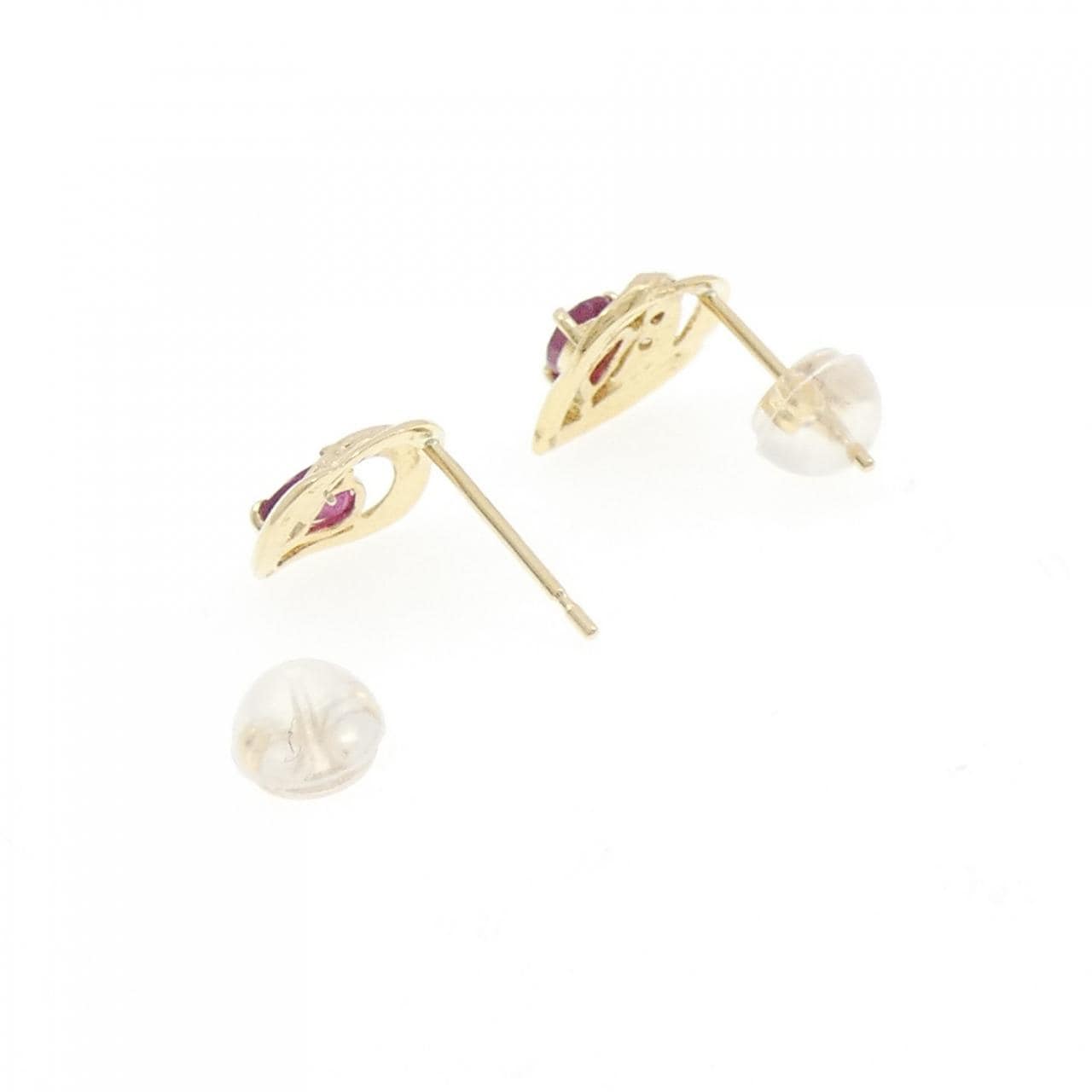 K18YG ルビー ピアス