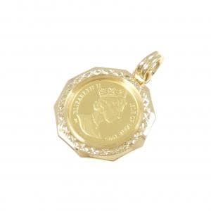 K18YG(枠) コイン ペンダント