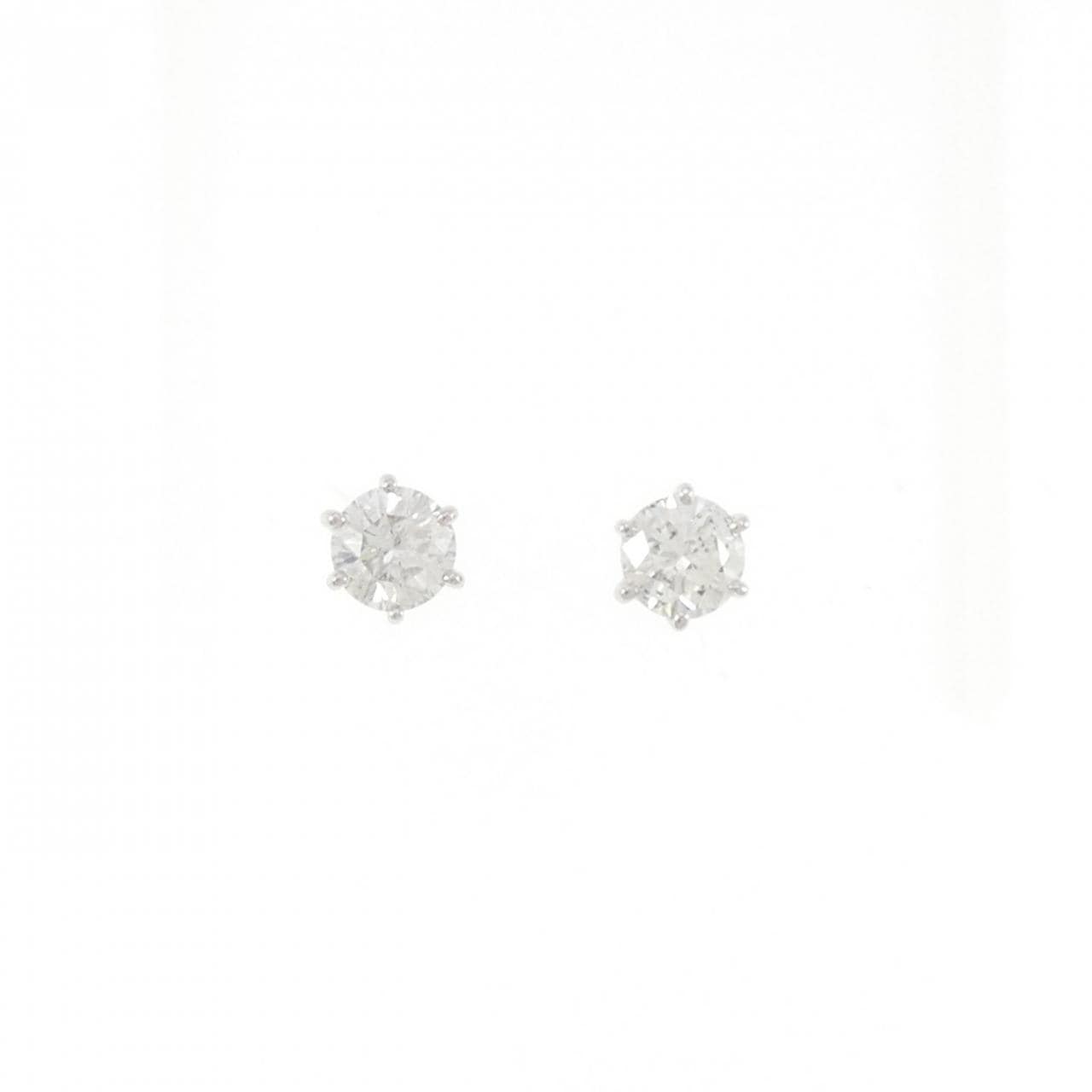 PT900 ソリティア ダイヤモンド ピアス 2.11CT