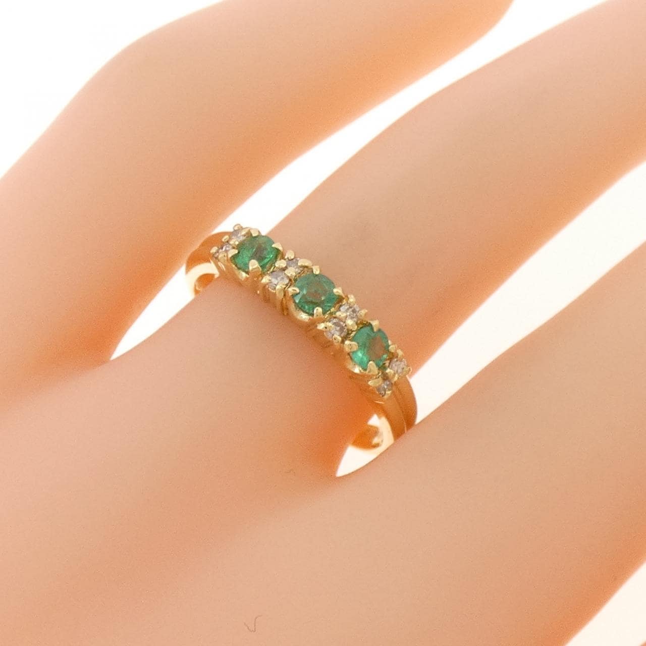 K18YG エメラルド リング 0.25CT