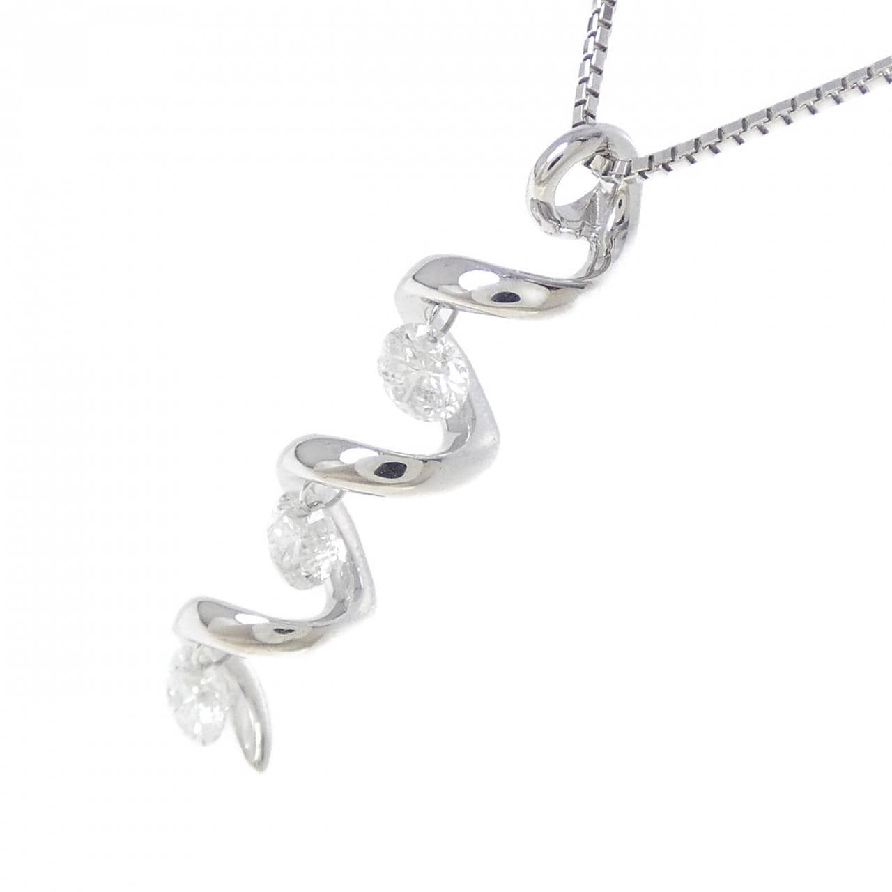 K18WG ダイヤモンド ネックレス 0.53CT