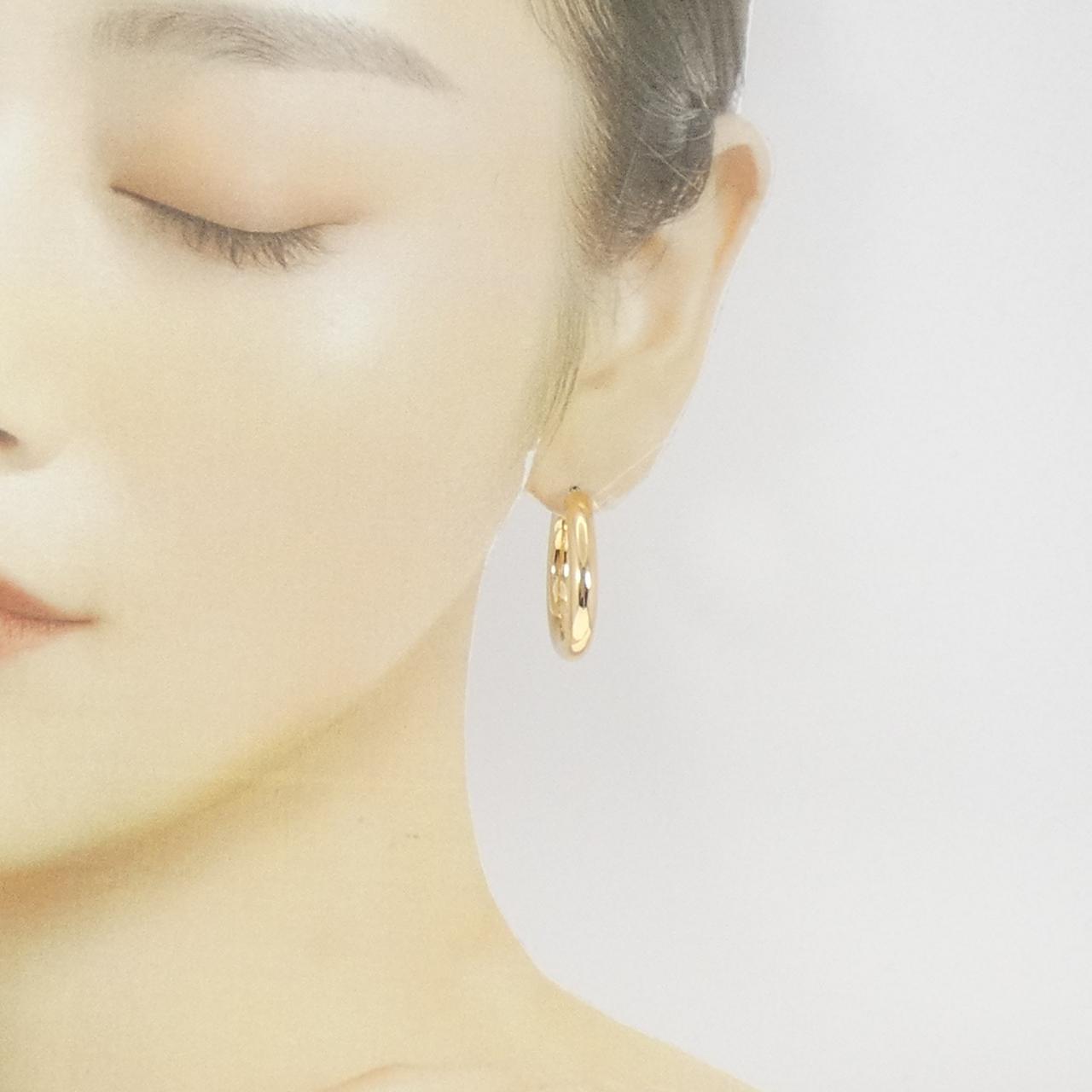 [BRAND NEW] K18YG hoop earrings
