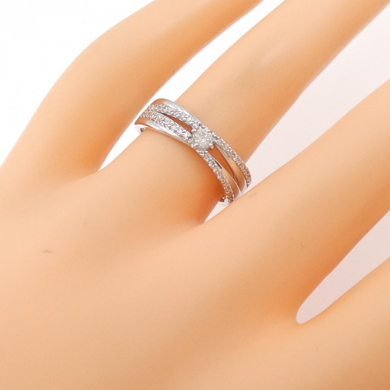 K18WG ダイヤモンド リング 0.30CT