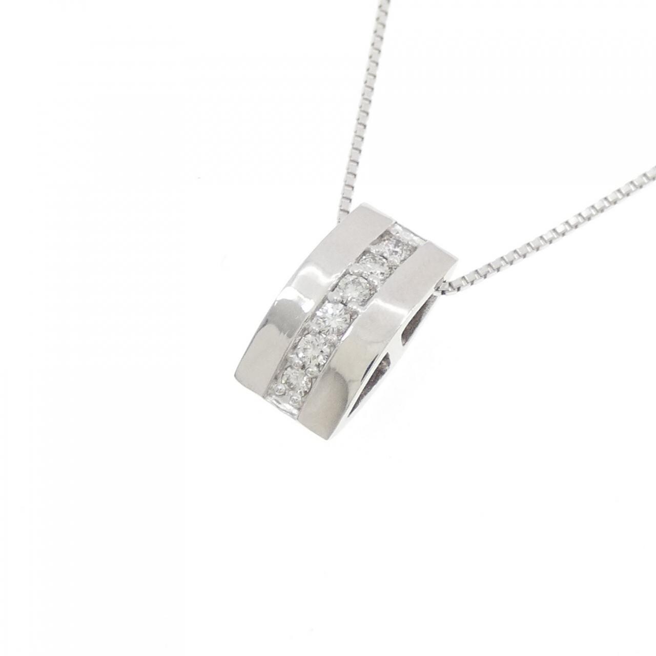 K18WG ダイヤモンド ネックレス 0.10CT