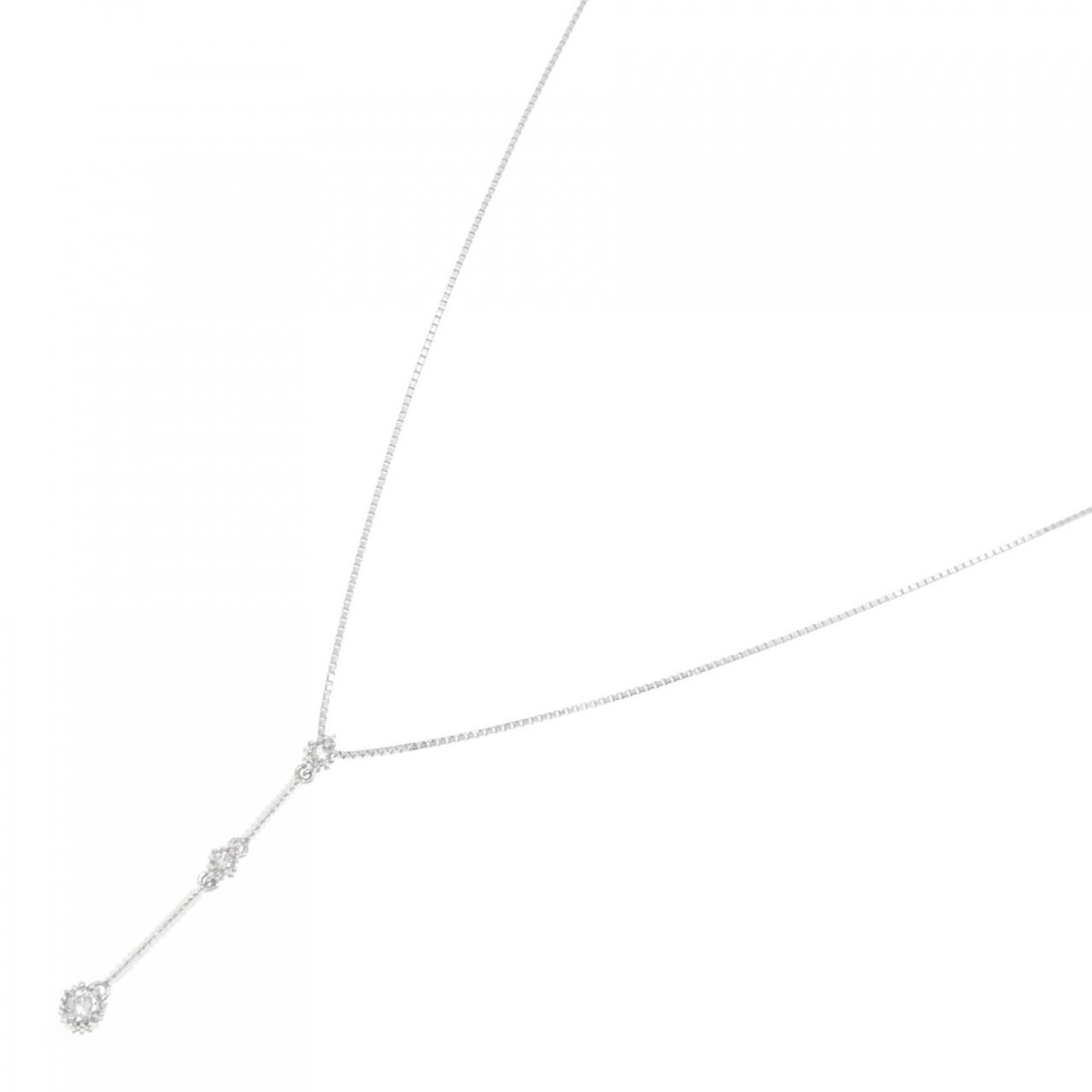 K18WG ダイヤモンド ネックレス 0.12CT