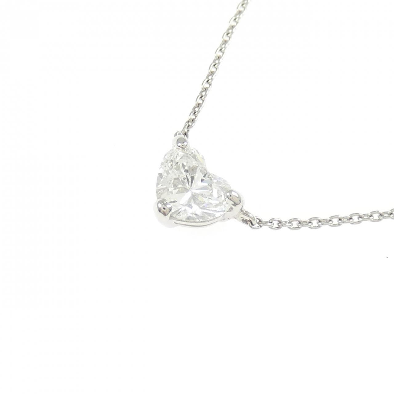 【リメイク】PT900/PT850 ダイヤモンド ネックレス 0.483CT F SI1 ハートシェイプ
