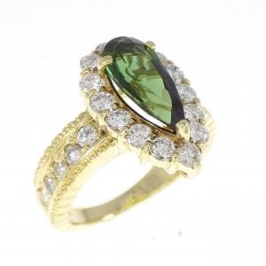K18YG トルマリン リング 1.35CT