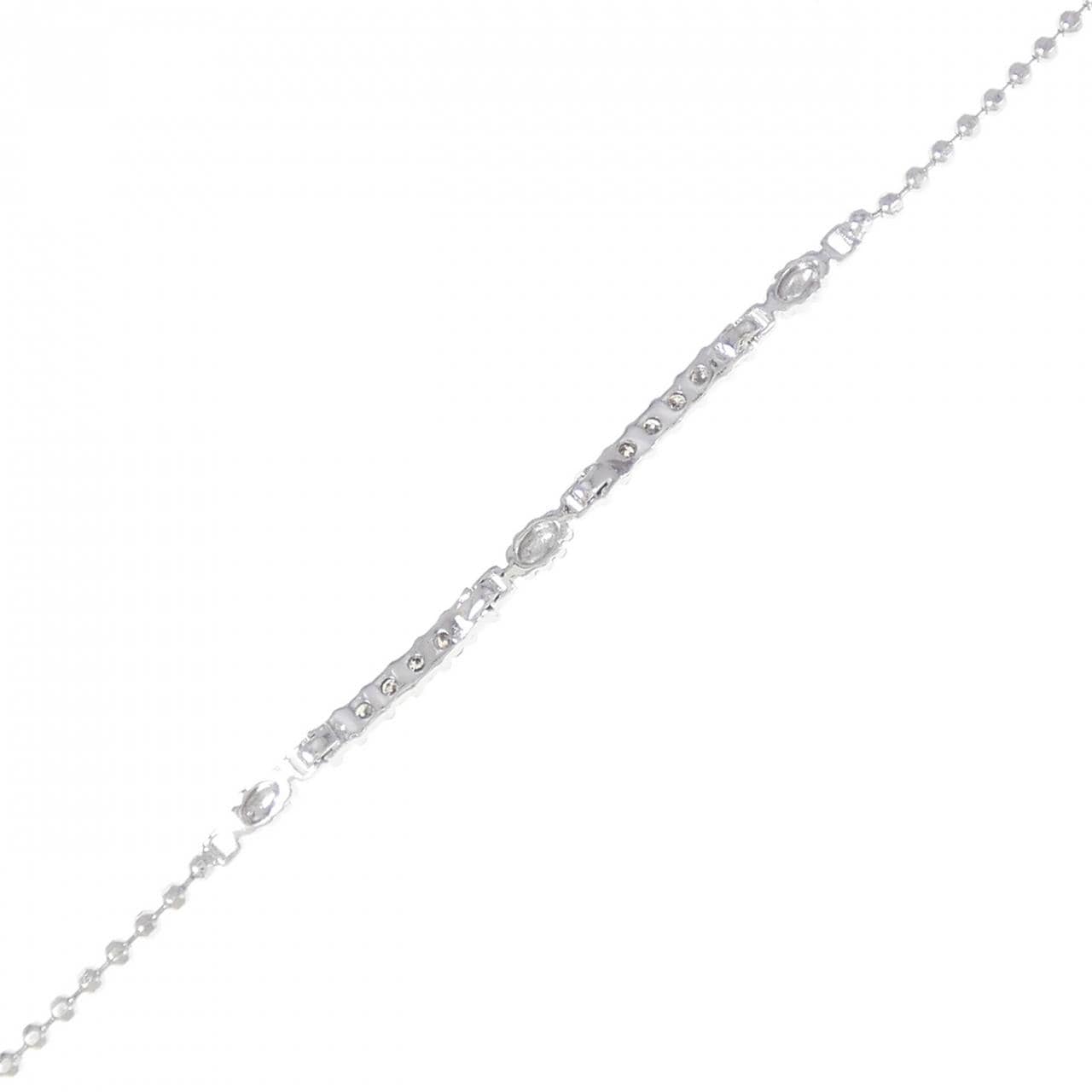 K18WG ダイヤモンド ブレスレット 0.25CT