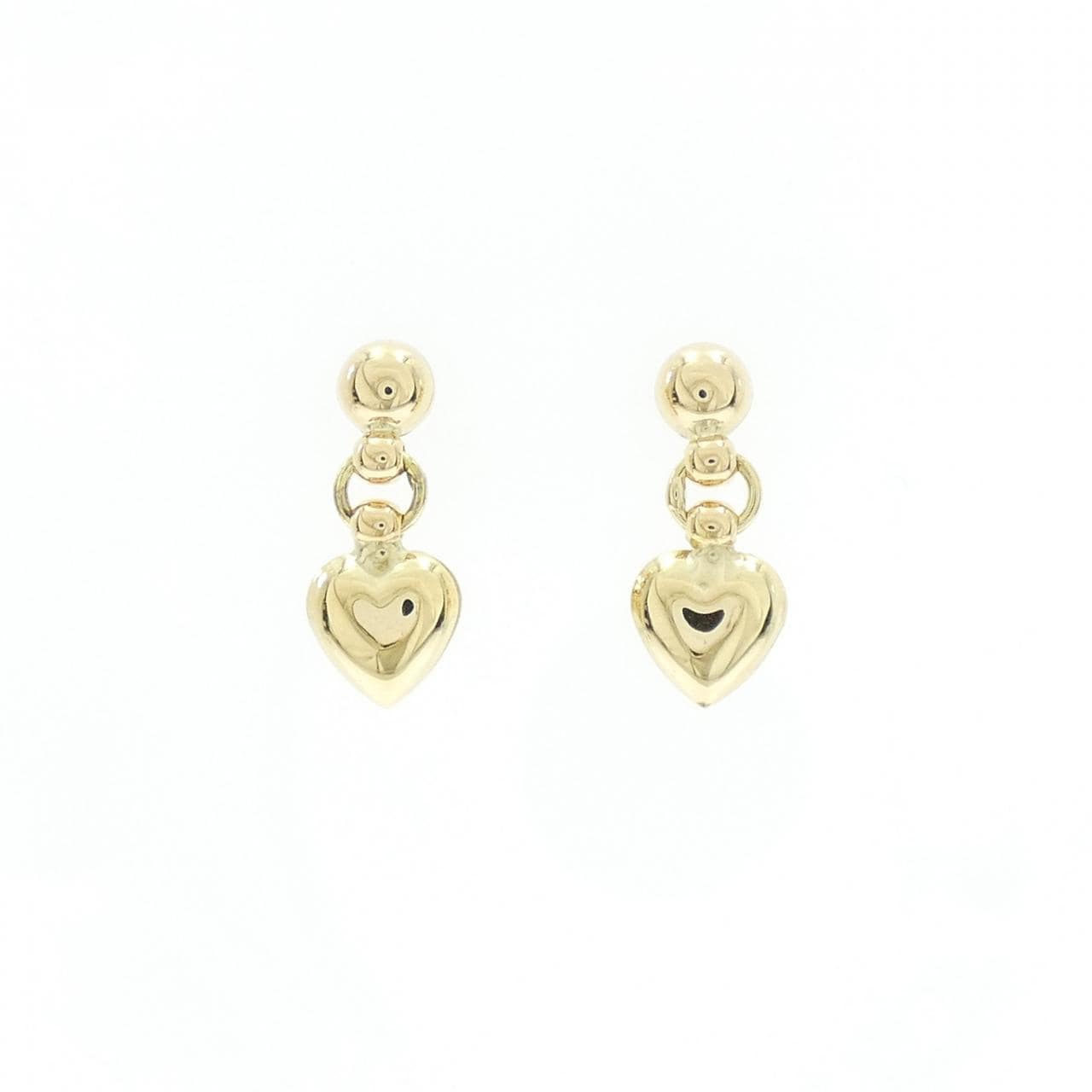 750YG/K18YG ハート ピアス