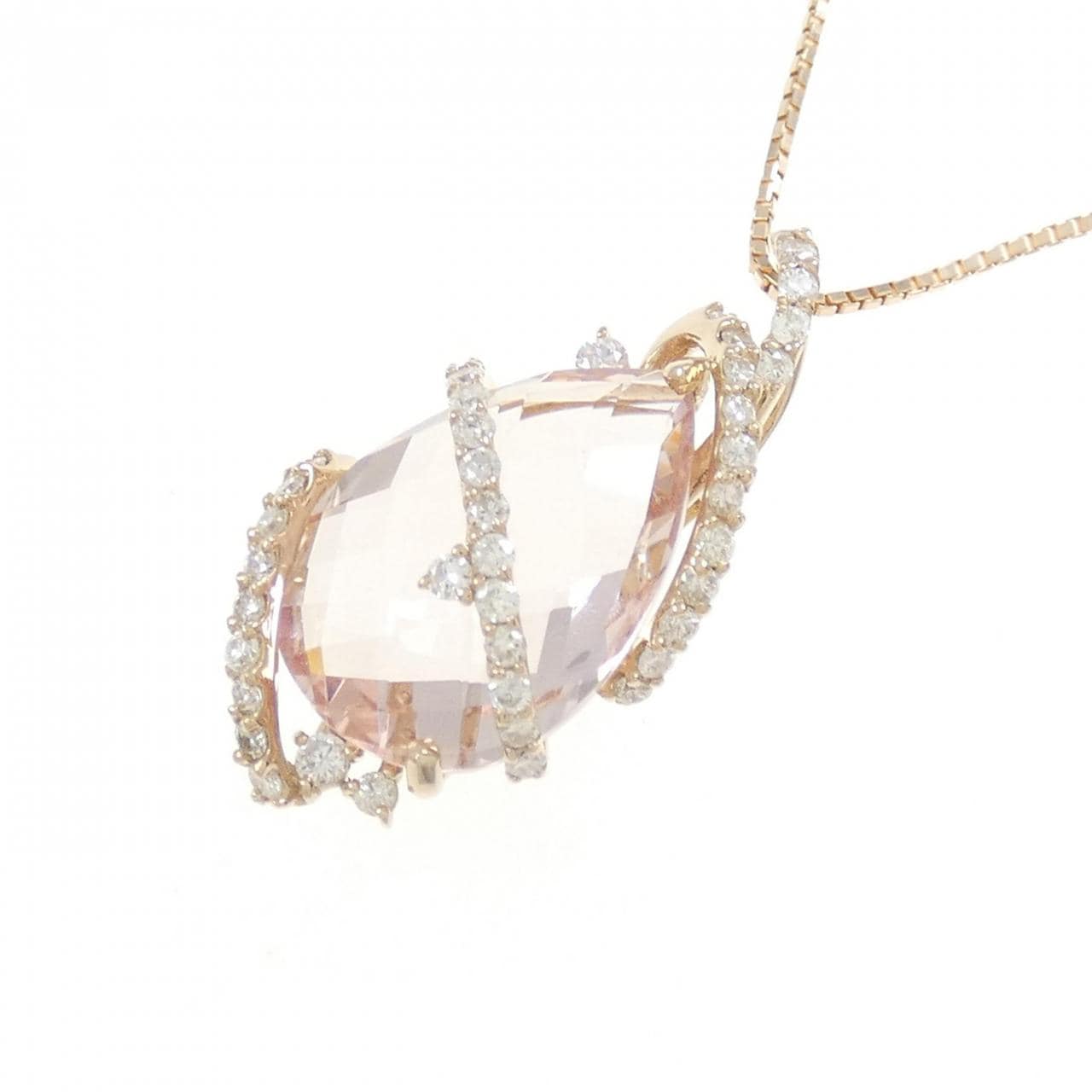 K18PG モルガナイト ネックレス 5.55CT