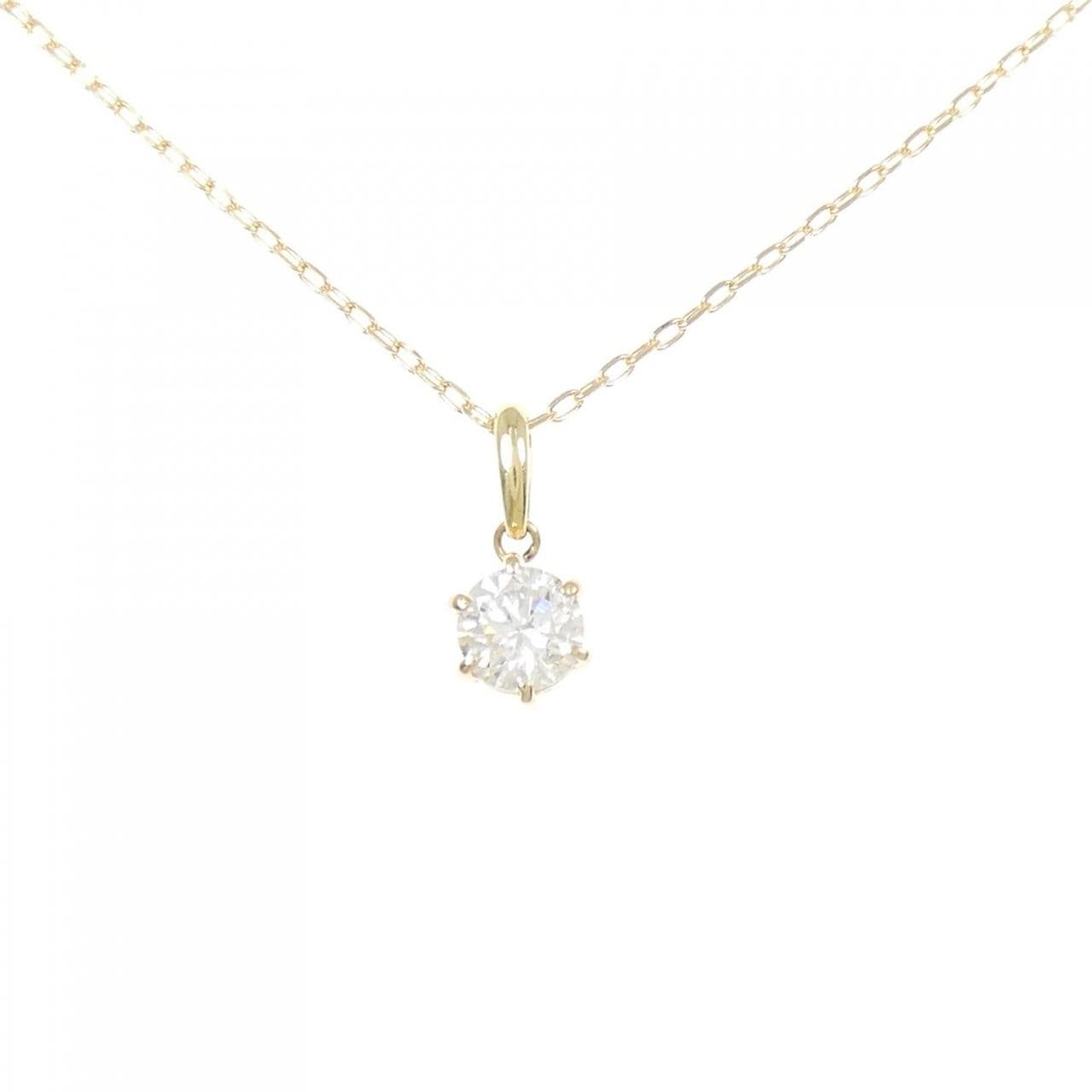 K18YG ダイヤモンド ネックレス 0.517CT F SI1 Good